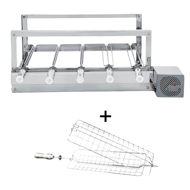 Churrasqueira The Grill 5 Espetos Inox + Grelha Galvanizada | Artinox