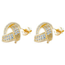 Brinco Triangular com Zircônias | Banhado em Ouro 18k