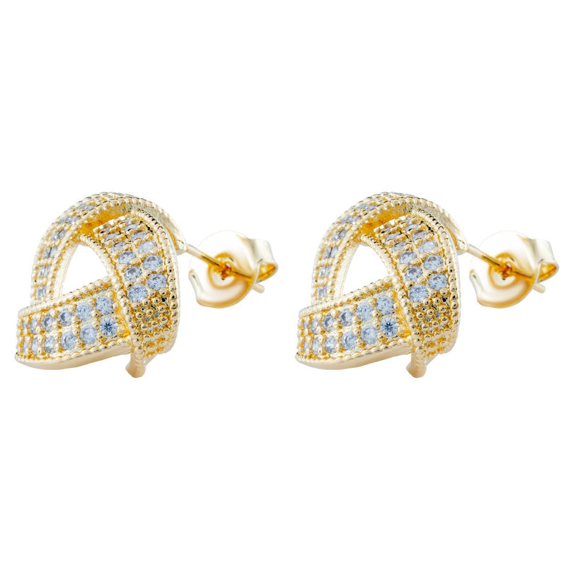 Brinco Triangular com Zircônias | Banhado em Ouro 18k