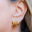 Brinco Ear Line Argola Micro Zircônia | Banhado a Ouro 18k