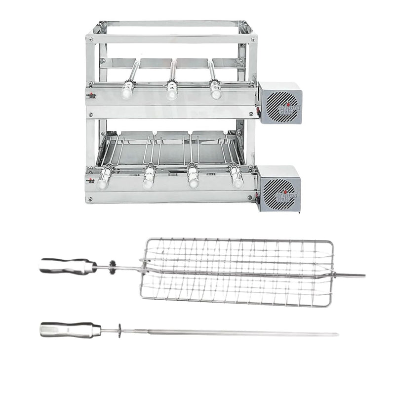 Churrasqueira Gira Grill 2 Andares 7 Espetos Inox + 2 Brindes | Artinox