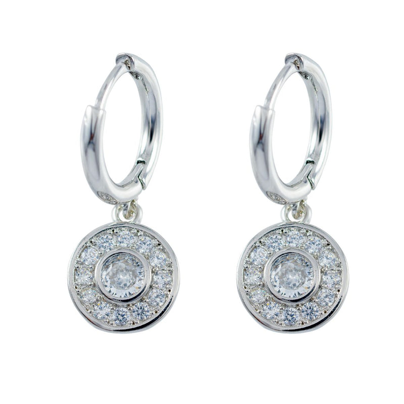 Brinco Argola Articulada Círculo com Zircônias | Banhado em Ouro 18k