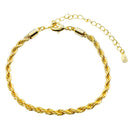 Pulseira Cordão Baiano Dourado | Banhado em Ouro 18k