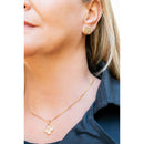 Conjunto Colar + Brinco Trevo com Zircônias | Banhado em Ouro 18k