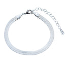 Pulseira Fita Lisa | Banhada em Ródio Branco