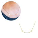 Colar Pérolas com Corações Lisos | Banhado em Ouro 18k