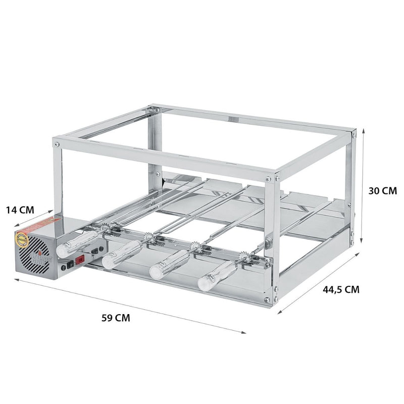 Churrasqueira Integrada 4 Espetos Inox | Artinox