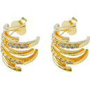 Brinco com Zircônias | Banhado em Ouro 18k