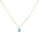 Conjunto Colar + Brinco Aqua Marine Dourado | Banhado a Ouro 18k