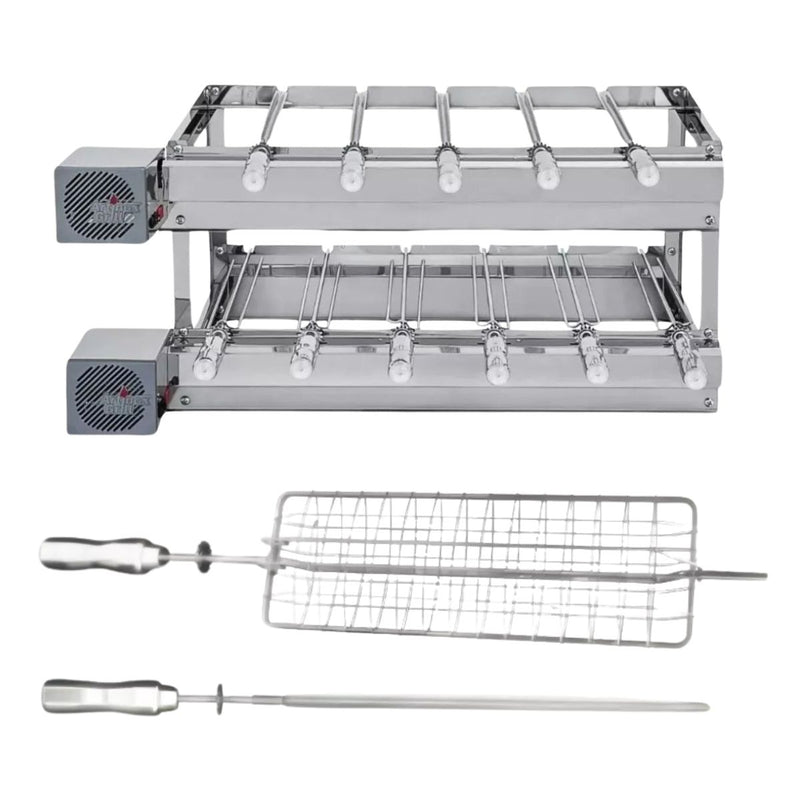 Churrasqueira Gira Grill 2 Andares 11 Espetos Inox + 2 Brindes | Artinox