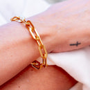 Pulseira Elos Lisos Dourada | Banhada a Ouro