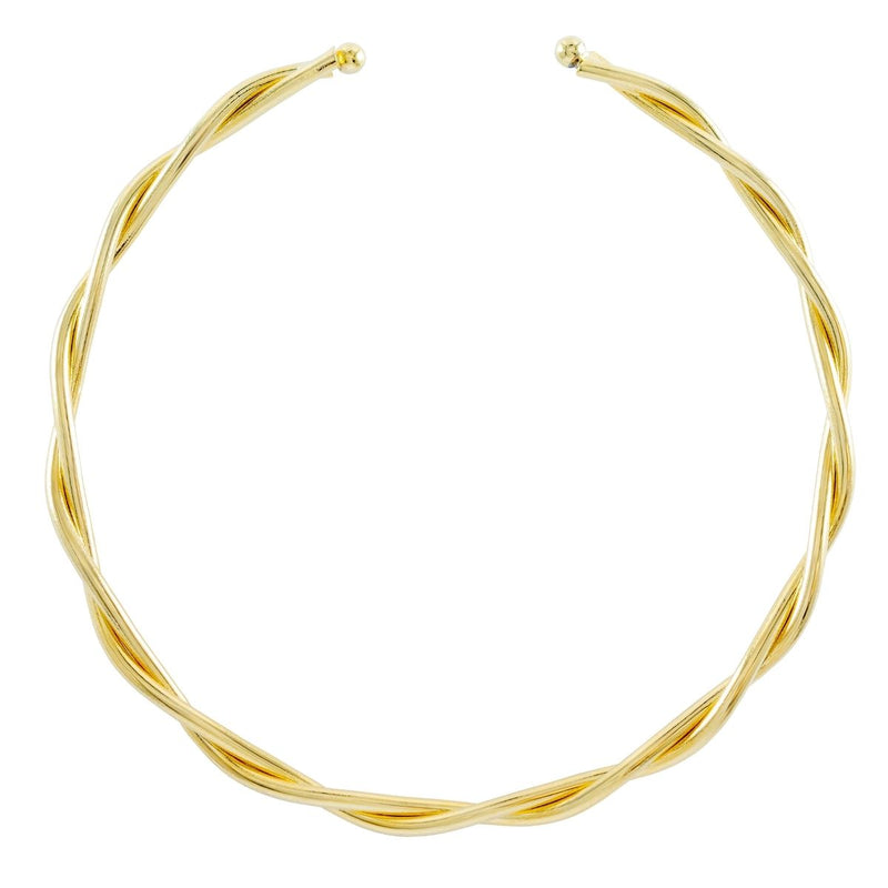 Bracelete Torcido | Banhado em Ródio Branco