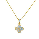 Conjunto Colar + Brinco Trevo com Zircônias | Banhado em Ouro 18k