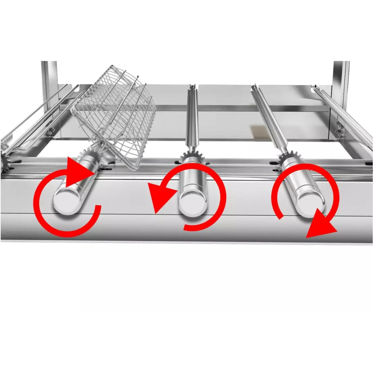 Churrasqueira Gira Grill Inox 4 Espetos Robust | Artinox