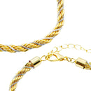 Pulseira Cordão Baiano Bicolor | Banhado em Ouro 18k