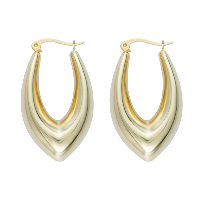 Brinco Argola Gota Bico com Fecho Italiano | Banhado em Ouro 18k