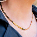 Colar Fita Lisa Média | Banhado a Ouro 18k