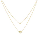 Colar Duplo com Esfera | Banhado em Ouro 18k