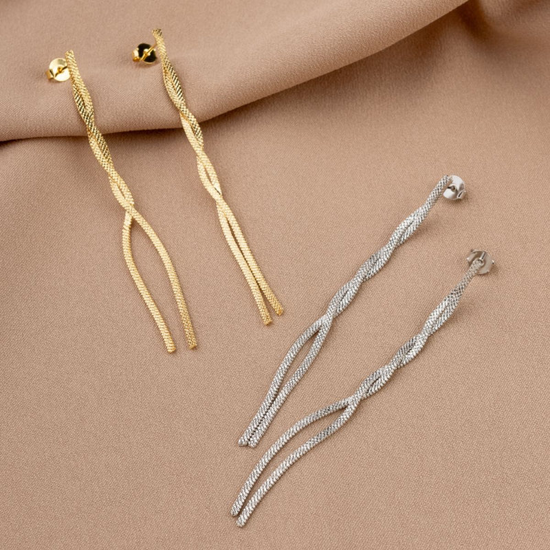 Brinco Malha Trançada | Banhado em Ouro 18k