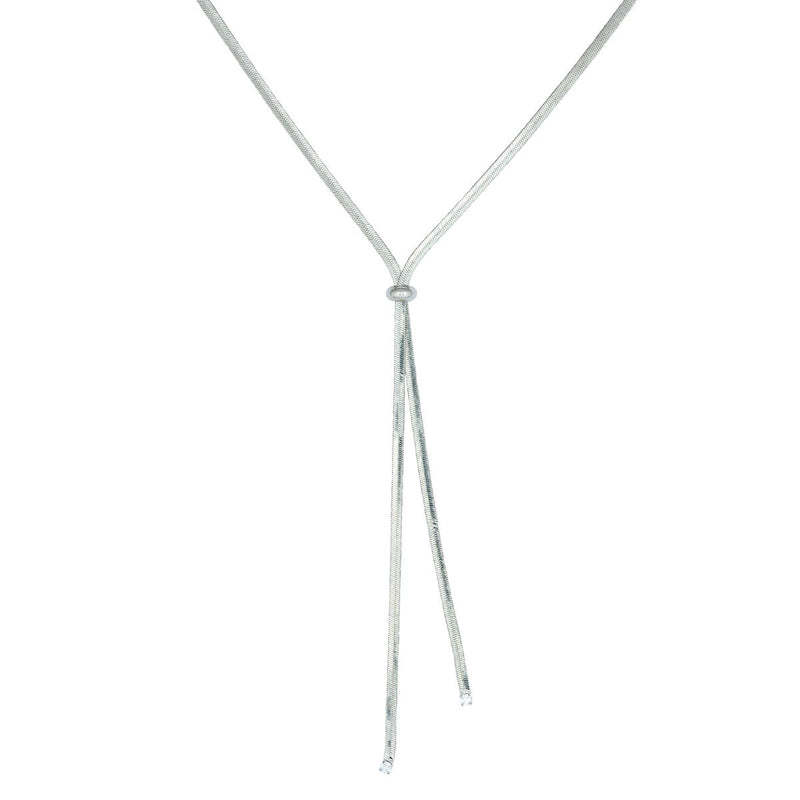 Colar Gravatinha Correntinha Fita com Zircônia | Banhado em Ouro 18k