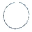 Bracelete Torcido | Banhado em Ródio Branco