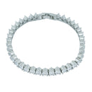 Pulseira Riviera Cristais Branco | Banhado em Ródio Branco