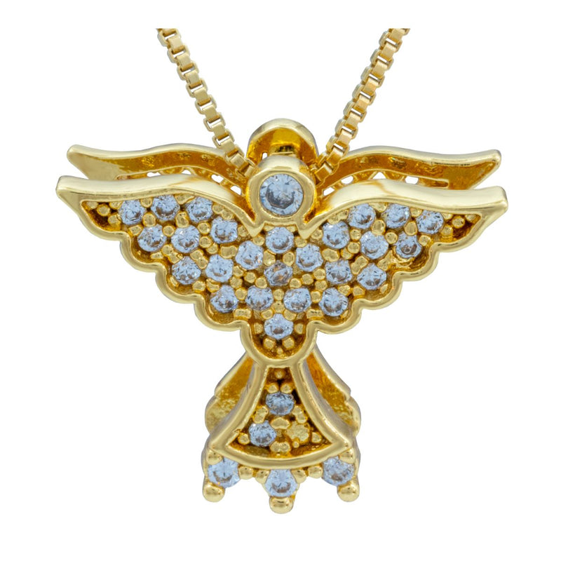 Pingente Espírito Santo Micro Zircônia | Banhado a Ouro