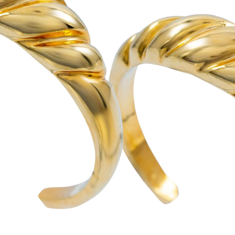 Anel Torcido Regulável | Banhado em Ouro 18k