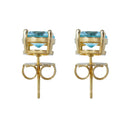 Conjunto Colar + Brinco Aqua Marine Dourado | Banhado a Ouro 18k