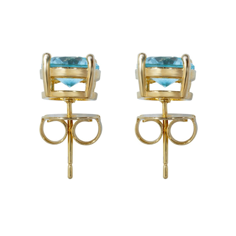 Conjunto Colar + Brinco Aqua Marine Dourado | Banhado a Ouro 18k
