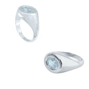 Anel de Cristal Branco | Banhado em Ródio Branco