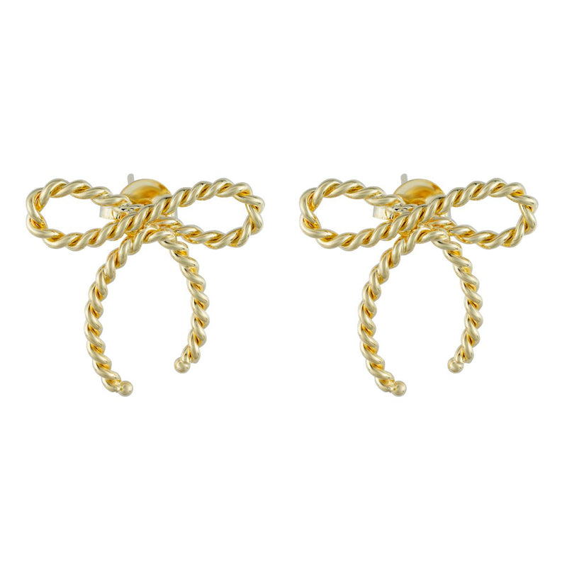 Brinco Laço Fio Torcido | Banhado em Ouro 18k