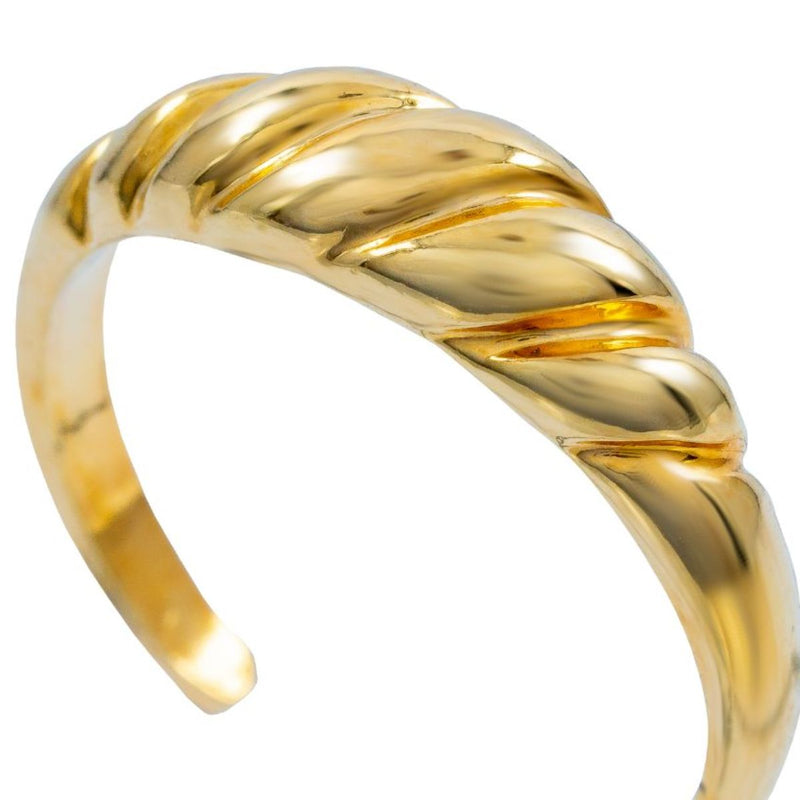 Anel Torcido Regulável | Banhado em Ouro 18k