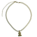 Colar Pérolas com Urso Ted Liso | Banhado em Ouro 18k