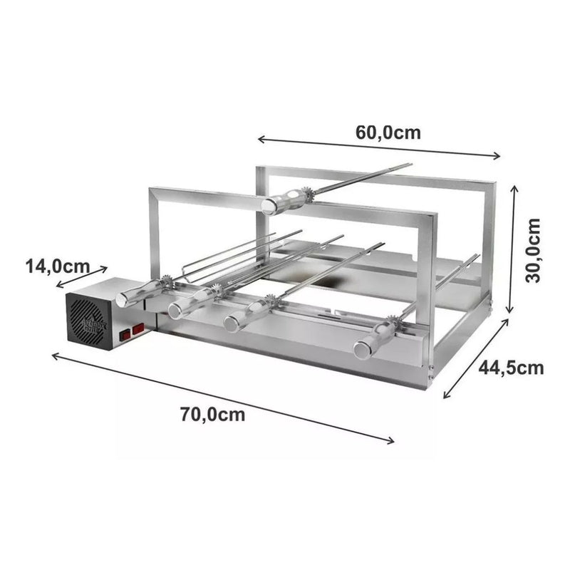 Churrasqueira Gira Grill Ag 5 Espetos Inox | Artinox