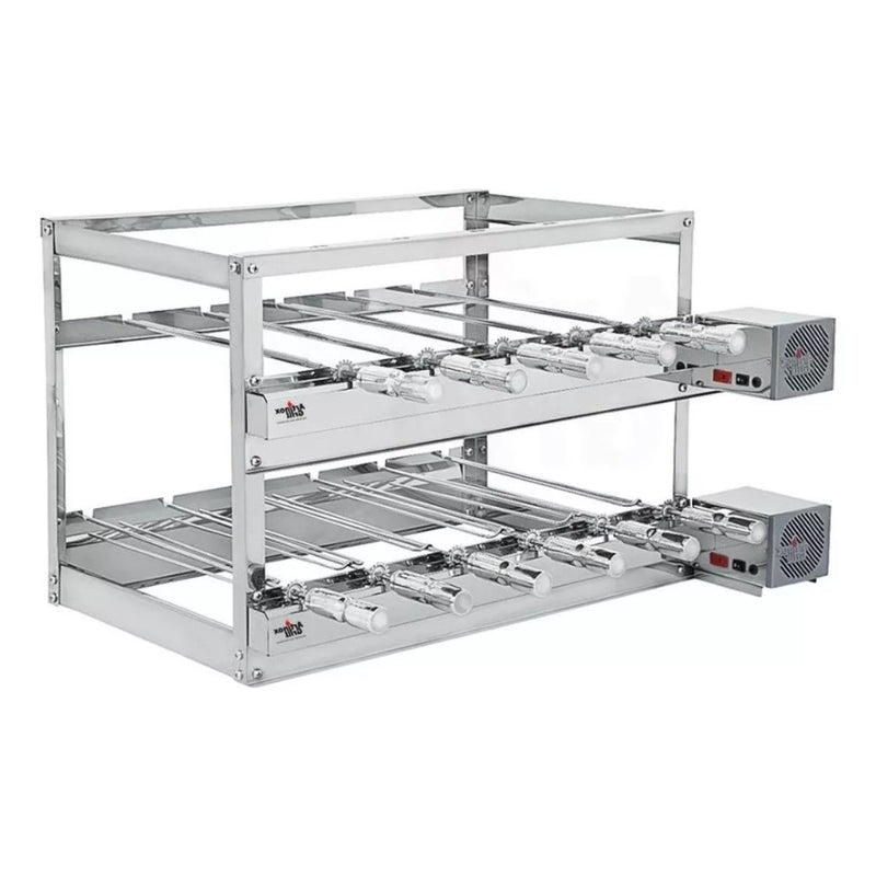 Churrasqueira Gira Grill Inox 3 Andares 2 Motores 11 Espetos | Artinox