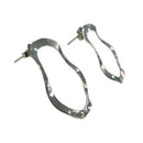 Brinco Círculo Orgânico | Banhado em Ródio Branco