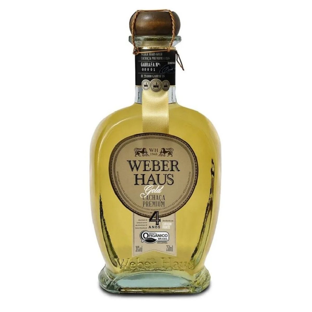 Cachaça Extra Premium Weber Haus Gold 4 Anos | H.Heber Destilaria