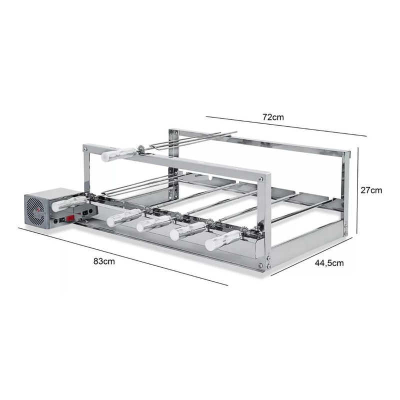 Churrasqueira Gira Grill Ag 6 Espetos Inox | Artinox