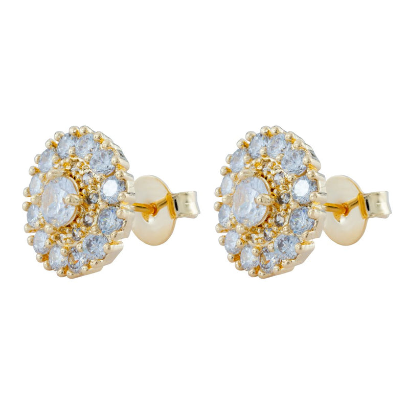 Brinco Redondo de Zircônias | Banhado em Ouro 18K