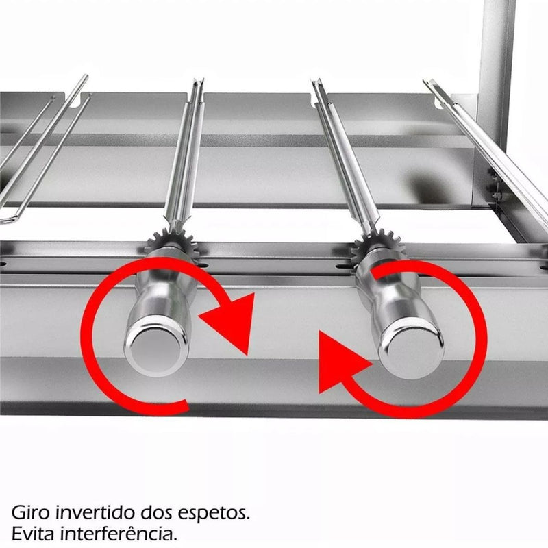 Churrasqueira Gira Grill Ag 5 Espetos Inox | Artinox