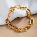 Pulseira Elos Lisos Dourada | Banhada a Ouro