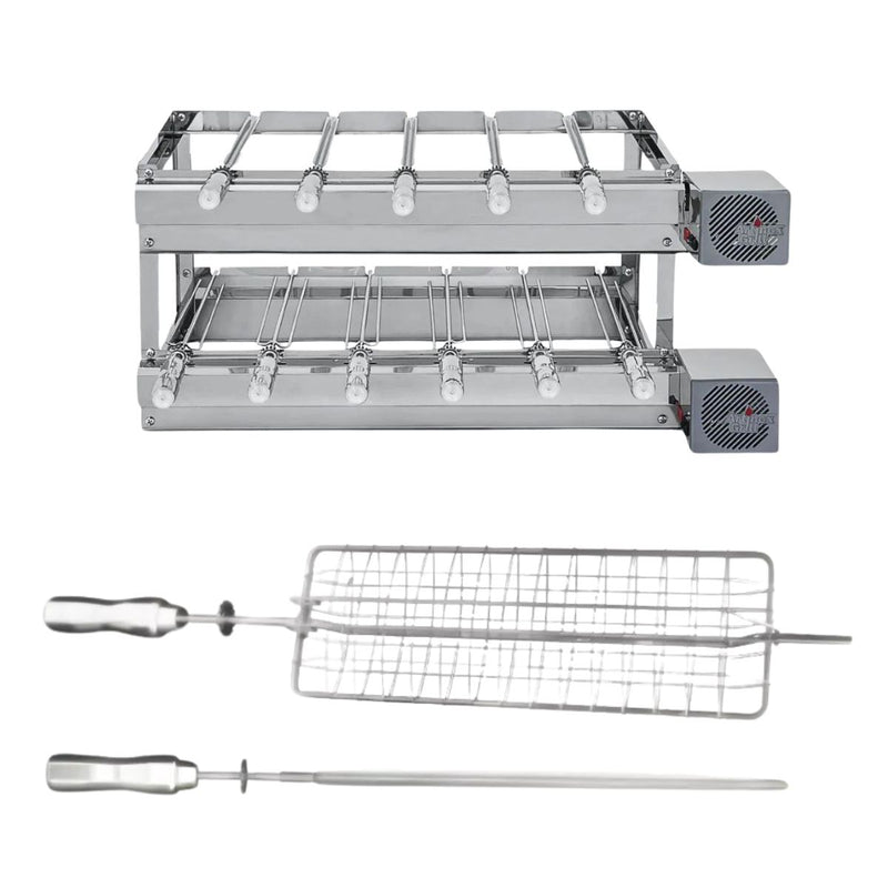 Churrasqueira Gira Grill 2 Andares 11 Espetos Inox + 2 Brindes | Artinox