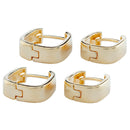 Brinco Argola Articulada Lisa Quadrada | Banhado em Ouro 18k